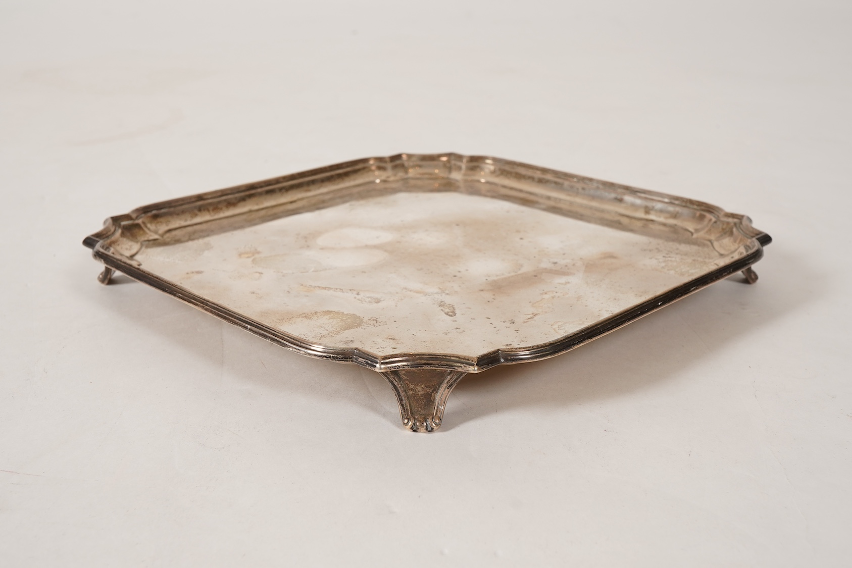 A George V silver salver, by William Hutton & Sons Ltd